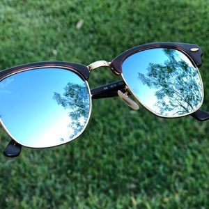 LIKE NEW TORIOSEHELL CLASSIC RAYBAN CLUBMASTER SUNGLASSES